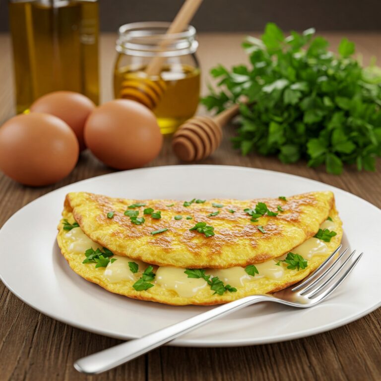Omelete Cremoso com Queijo e Ervas 7 Omelete Cremoso com Queijo e Ervas
