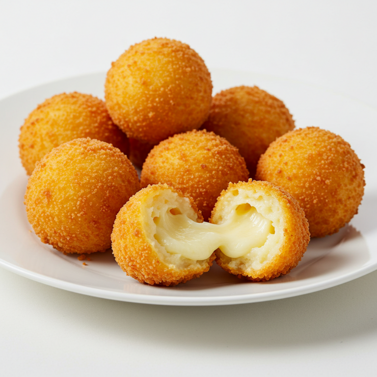 Bolinhas de Queijo Crocantes e Irresistíveis 3 Bolinhas de Queijo