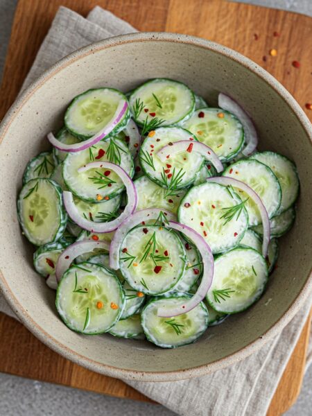 Salada de Pepino Refrescante