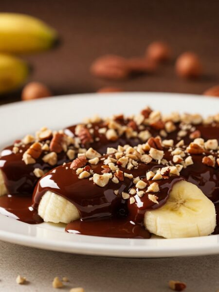 Sobremesa de Banana com Chocolate