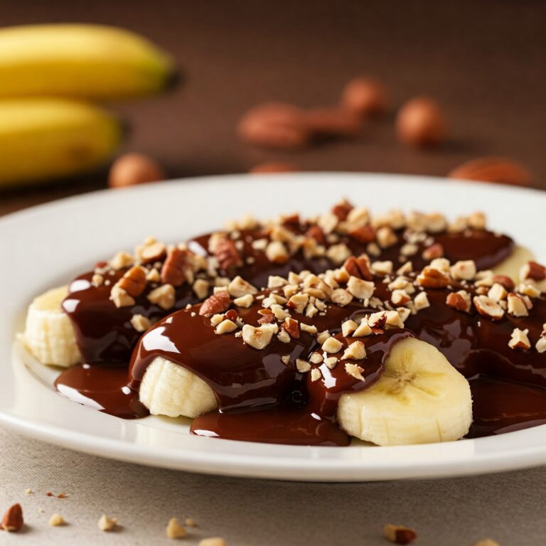 Sobremesa de Banana com Chocolate 6 Sobremesa de Banana com Chocolate