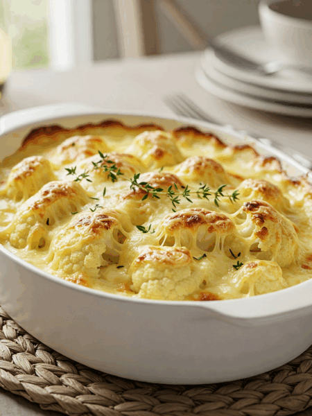 Couve-flor gratinada