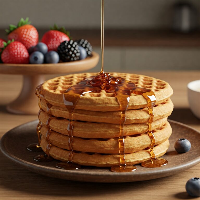 Waffle Simples e Crocante: O Segredo do Café da Manhã Perfeito!
