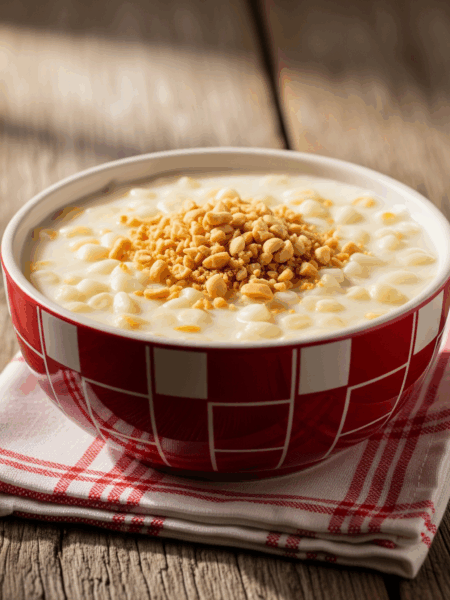 Canjica com amendoim