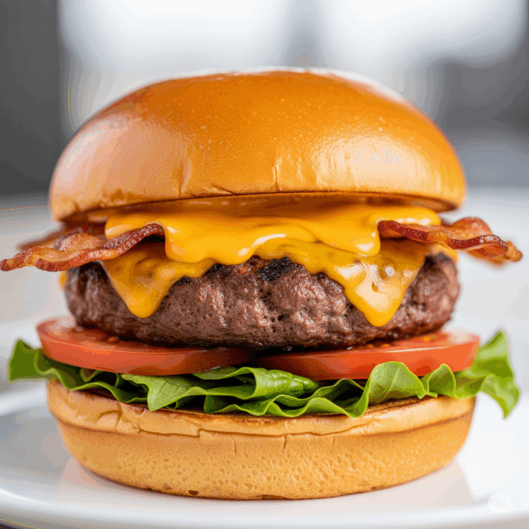 Hambúrguer com Bacon na Grelha