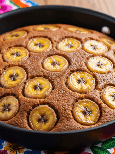 Bolo de banana na frigideira