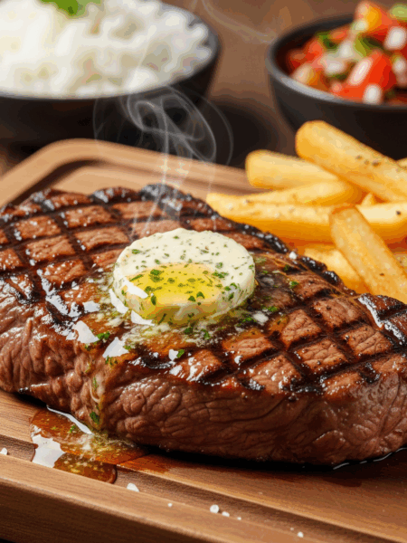 Churrasco na Chapa com Manteiga Temperada