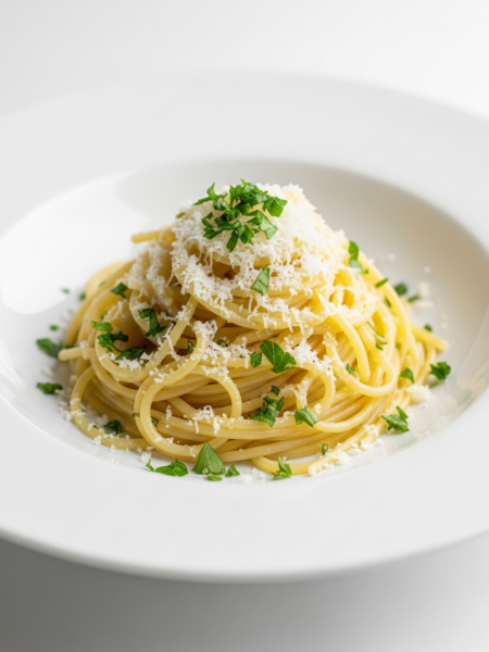 Macarrão Alho e Óleo com Parmesão