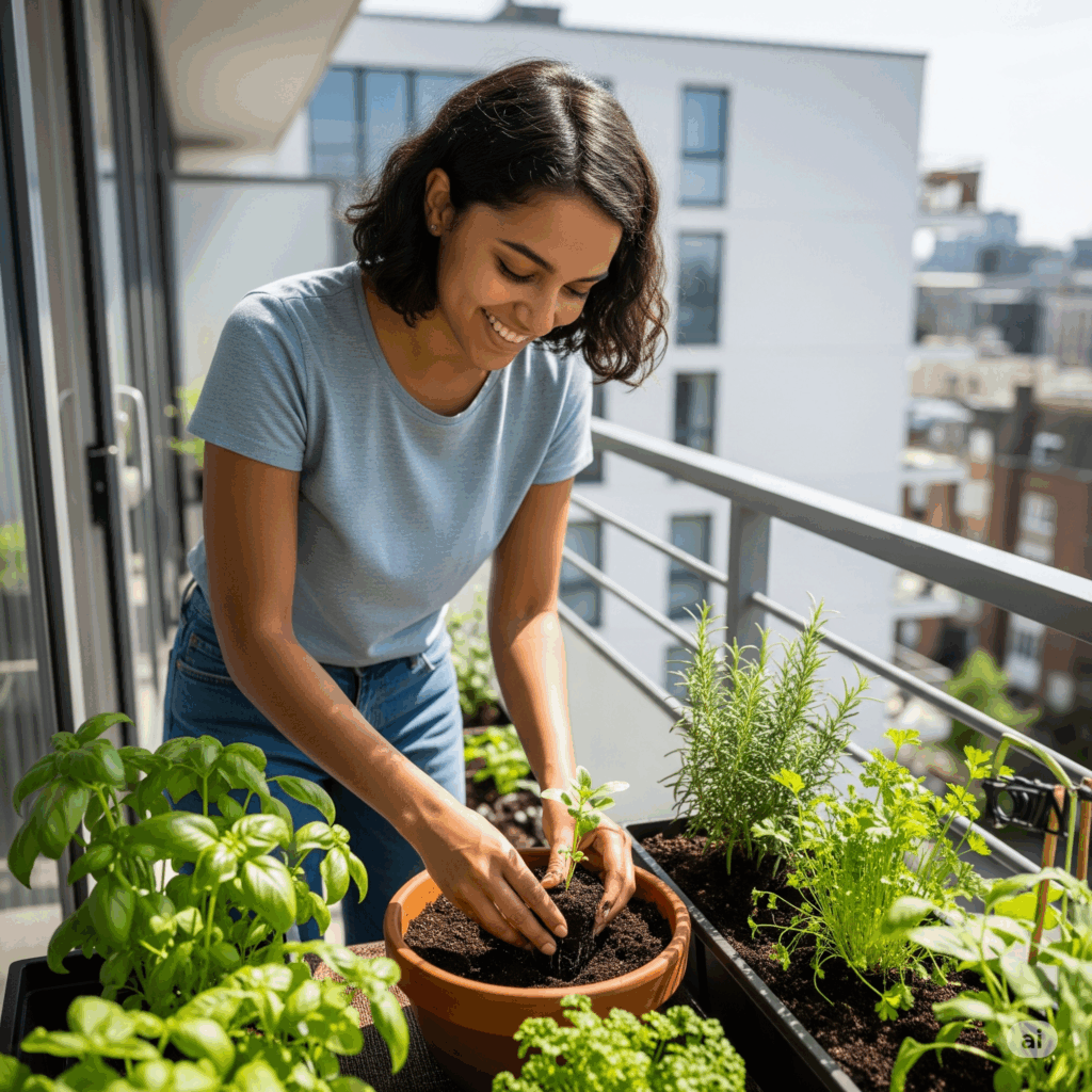 plantando uma horta em apartamento