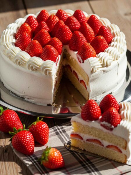 Bolo de Morango Fofinho e Irresistível