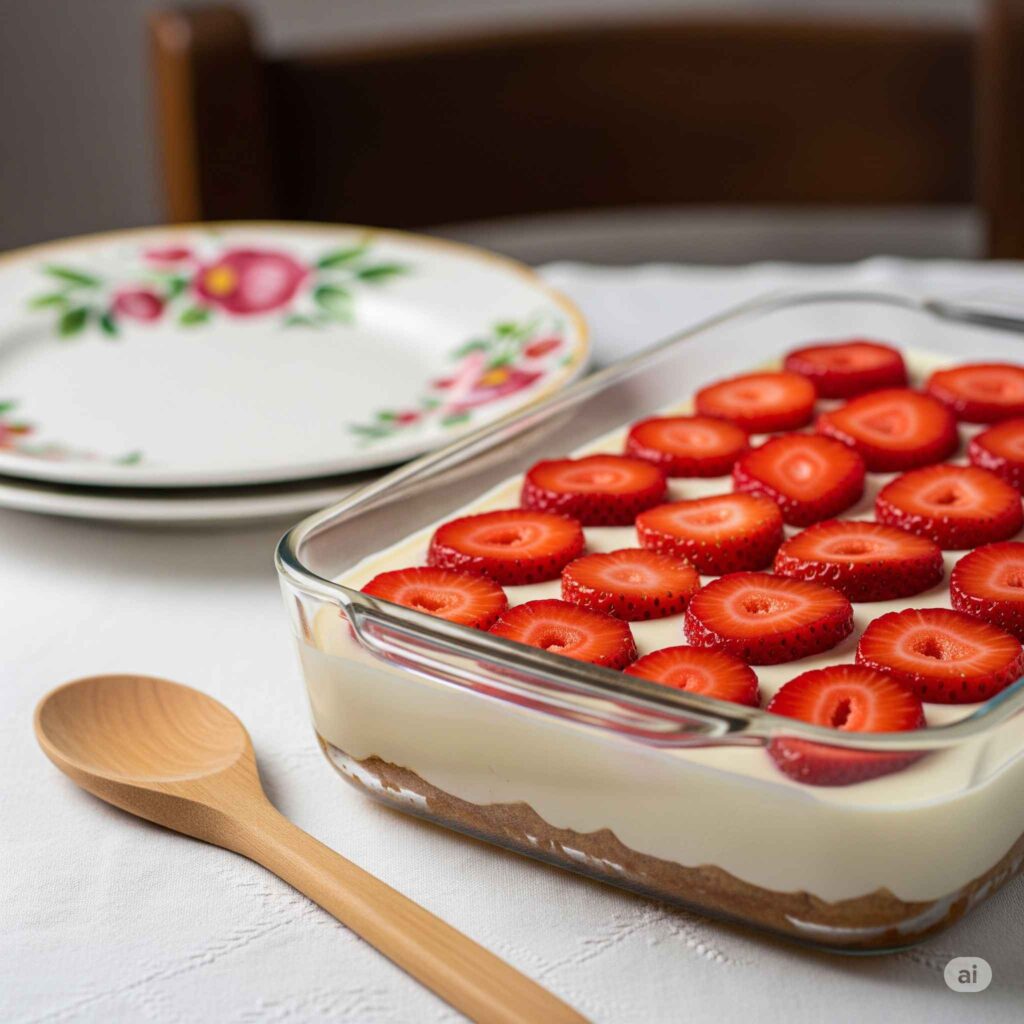 Pavê de Ninho com Morangos