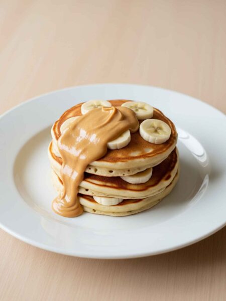 PANQUECA DE BANANA COM PASTA DE AMENDOIM