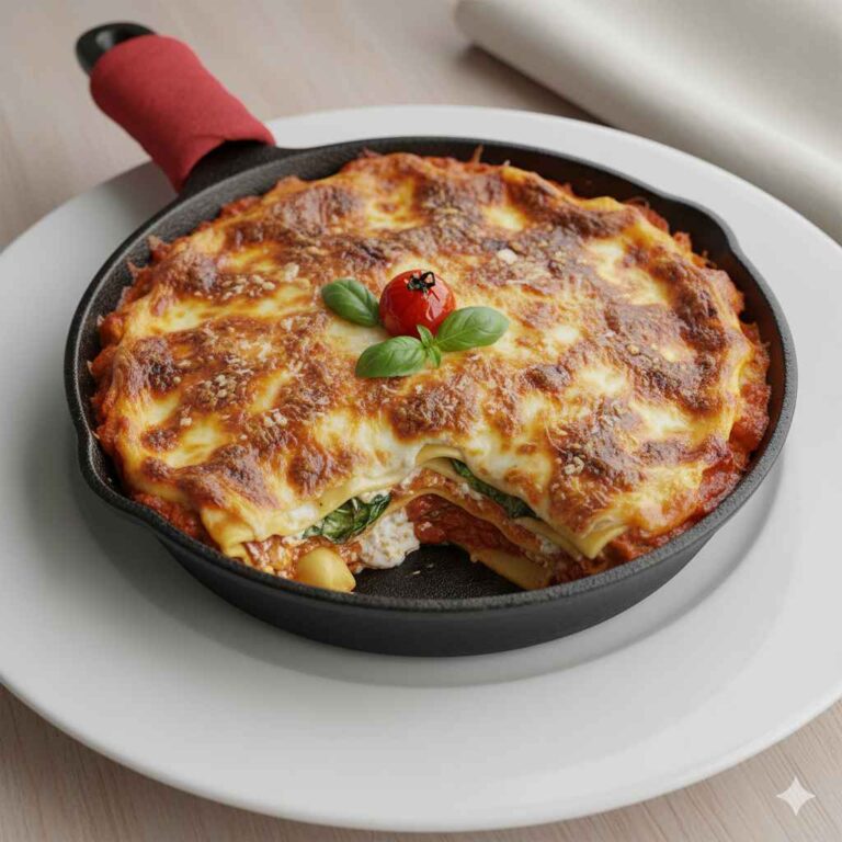 Receita de Lasanha de Frigideira Rápida – Surpreenda sua Família! 3 Lasanha de Frigideira
