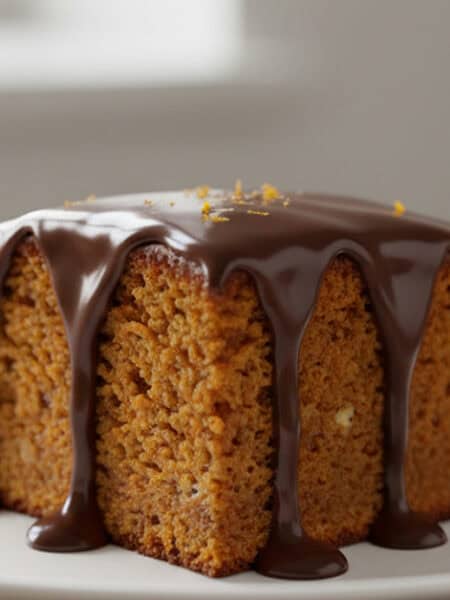 Bolo de Abóbora com Cobertura de Chocolate