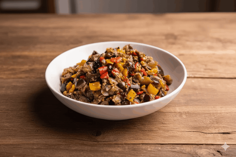 Descubra como preparar uma Caponata de Berinjela leve, agridoce e cheia de sabor! 5 Caponata de Berinjela