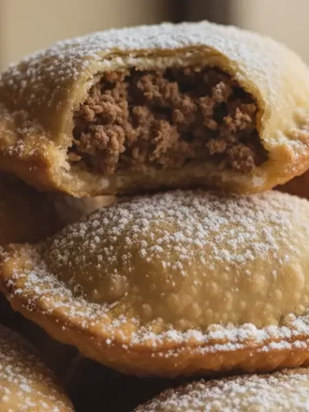 Pastel de carne com açúcar