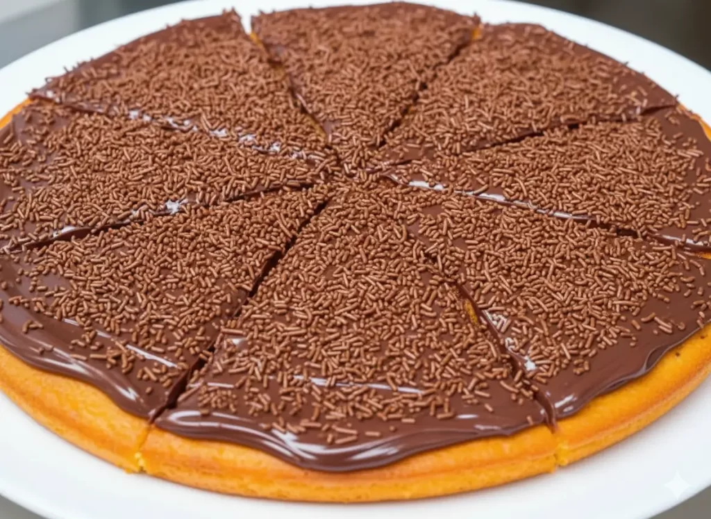 Pizza de bolo de cenoura