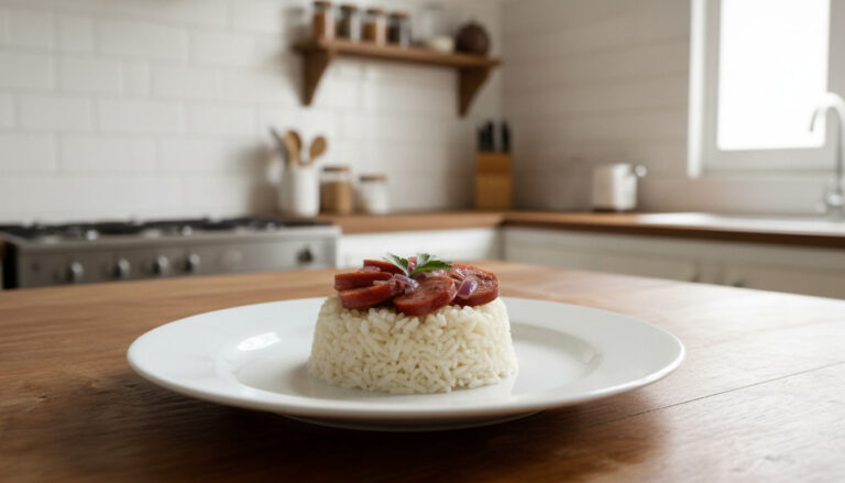 Arroz com calabresa cremoso e impossível de resistir 10 Arroz com calabresa