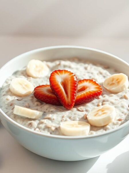 Overnight de Banana e Morango