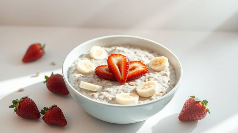 Overnight de banana e morango cremoso e nutritivo para começar o dia com energia 9 Overnight de Banana e Morango
