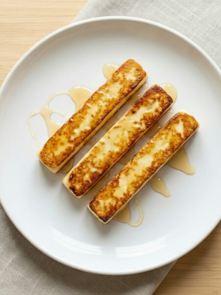 Palitos de queijo coalho com mel