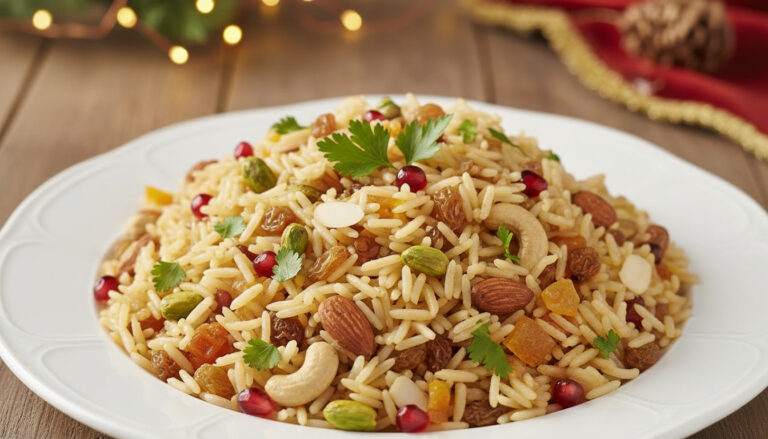 Arroz natalino com frutas secas e castanhas 12 Arroz natalino com frutas secas e castanhas