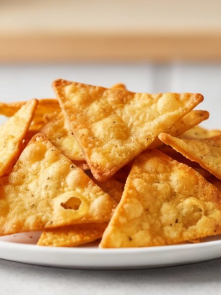 Nachos com massa de pastel