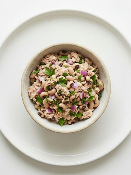 Saladinha de atum com feijão fradinho