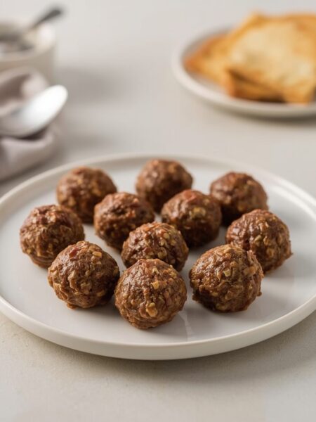 Bolinho de carne moída no forno