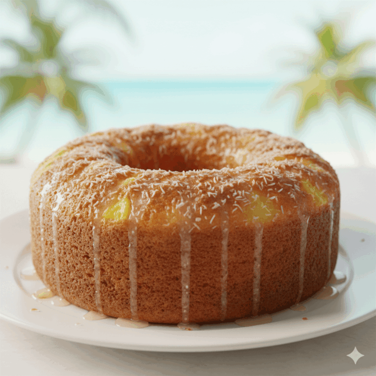 Bolo de abacaxi com cocada