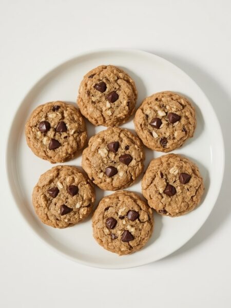 Cookies de chocolate e aveia