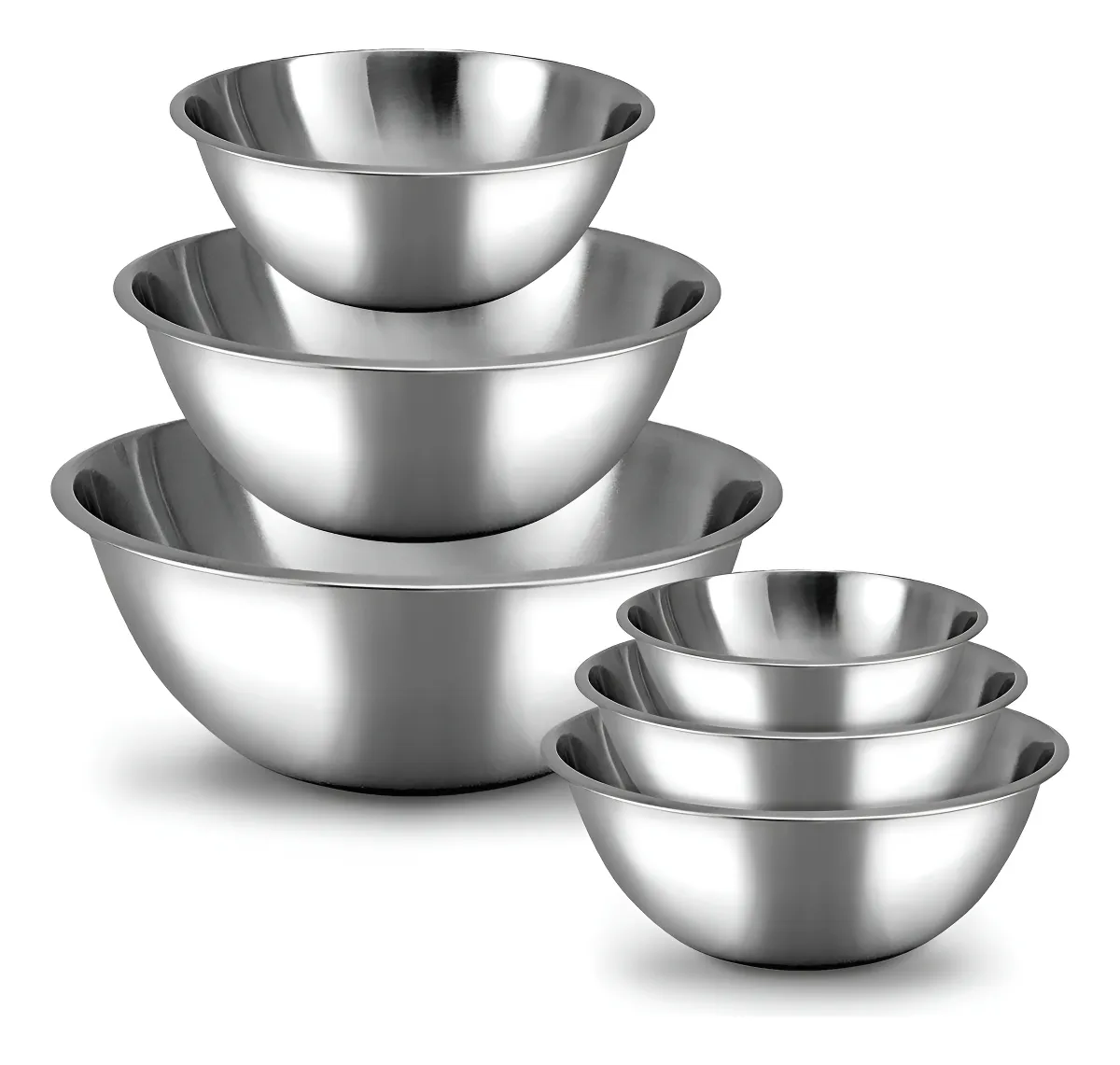 Conjunto 6 Tigelas Aço Inox