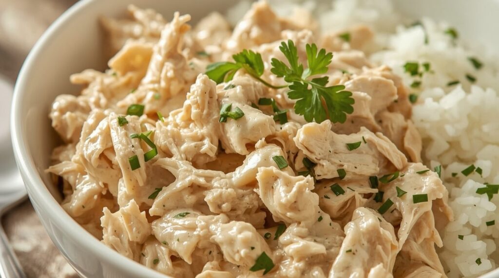 Frango desfiado com cream cheese