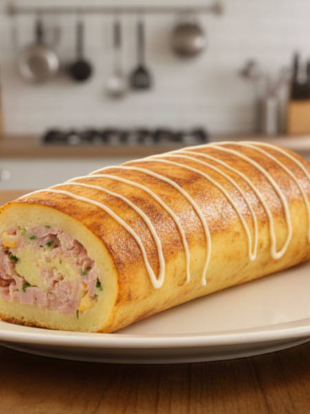 Rocambole de Batata Recheado Cremoso