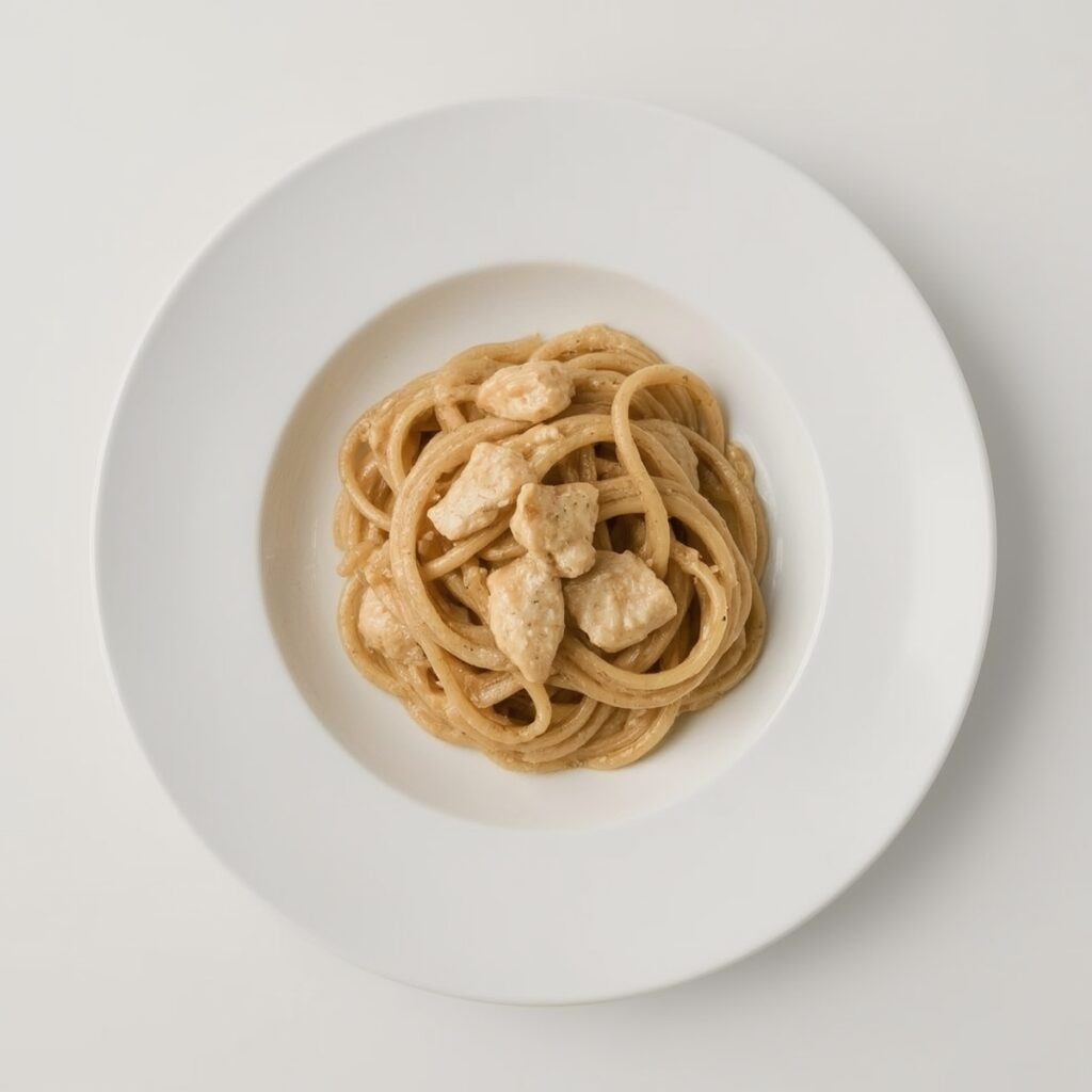 macarrão cremoso com frango