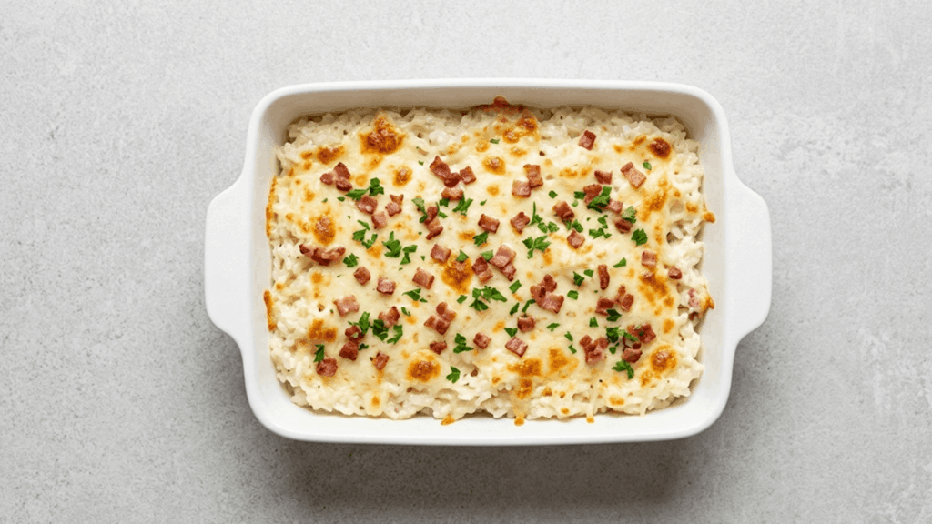 Arroz cremoso e recheado