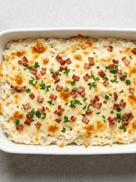 Arroz cremoso e recheado