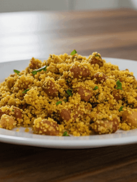 Farofa de charque e calabresa