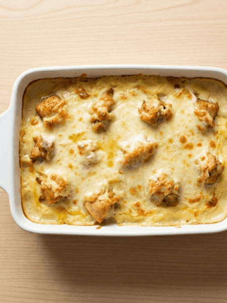 Frango com creme de batata