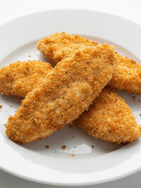 Frango empanado na air fryer