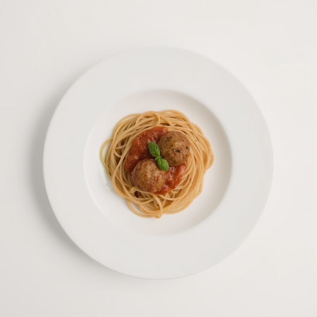 Macarrão com almôndegas