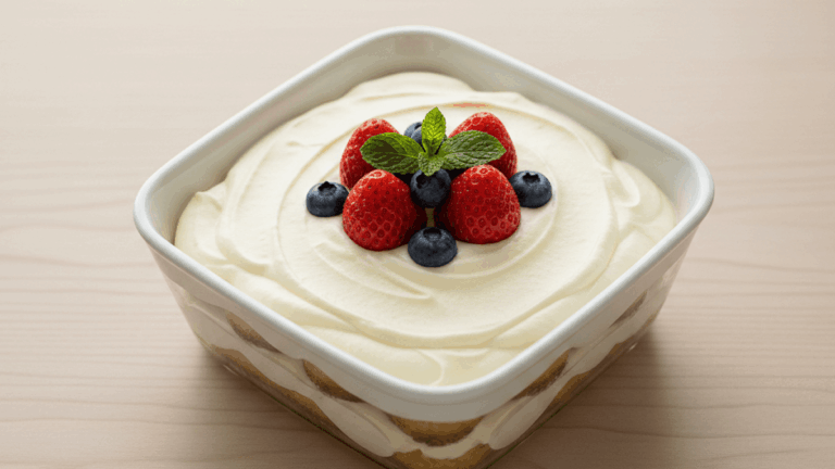 Receita de Tiramisu de frutas fresquinho que derrete na boca e não vai ao fogo 4 Tiramisu de frutas