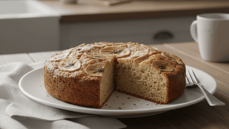 Essa receita fácil de bolo de banana com 3 ingredientes fica tão gostoso que some do prato 5 bolo de banana com 3 ingredientes