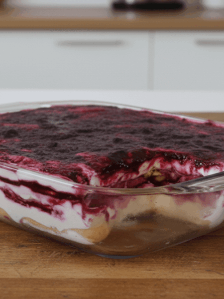 pavê de frutas vermelhas