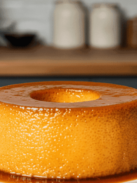 pudim de pão no liquidificador