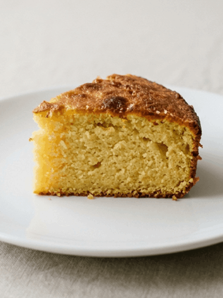 Bolo de fubá com creme de leite