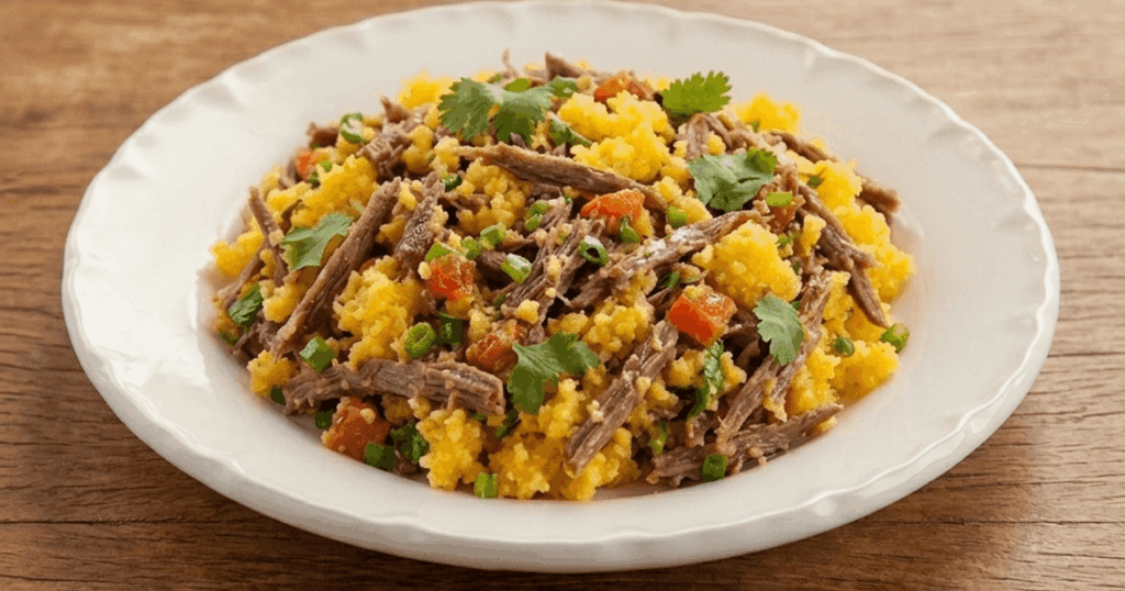 Cuscuz com carne de sol