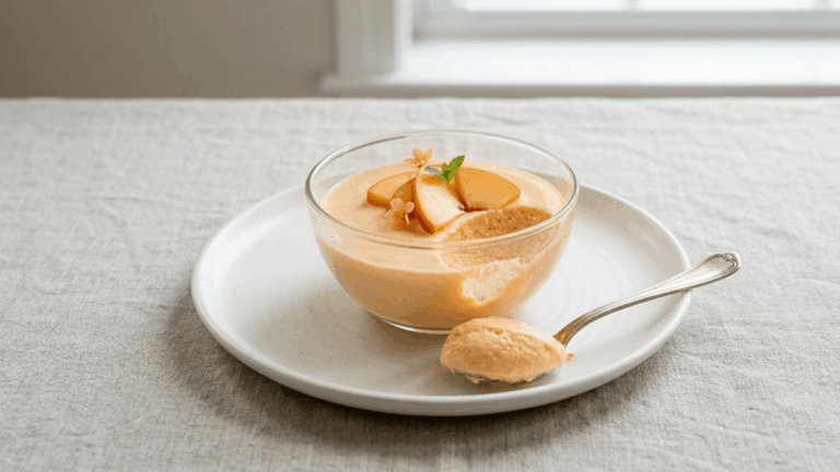 Mousse de pêssego que encanta na primeira colherada 9 Mousse de pêssego