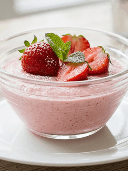 Mousse fit de morango