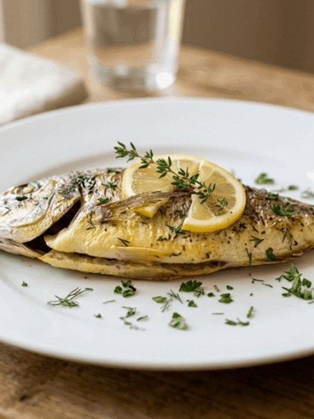 Peixe assado no forno